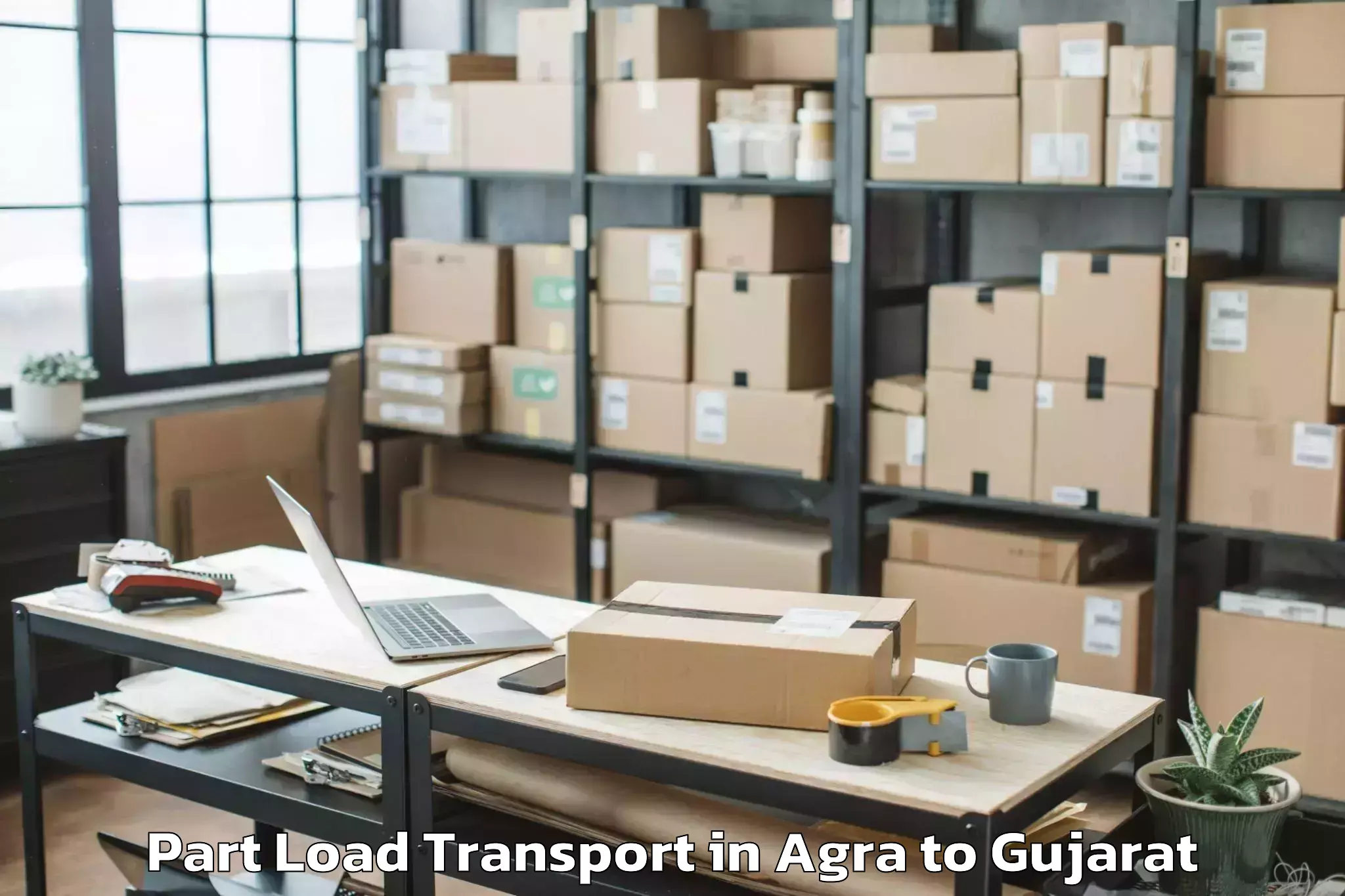 Hassle-Free Agra to Kamdhenu University Gandhinaga Part Load Transport